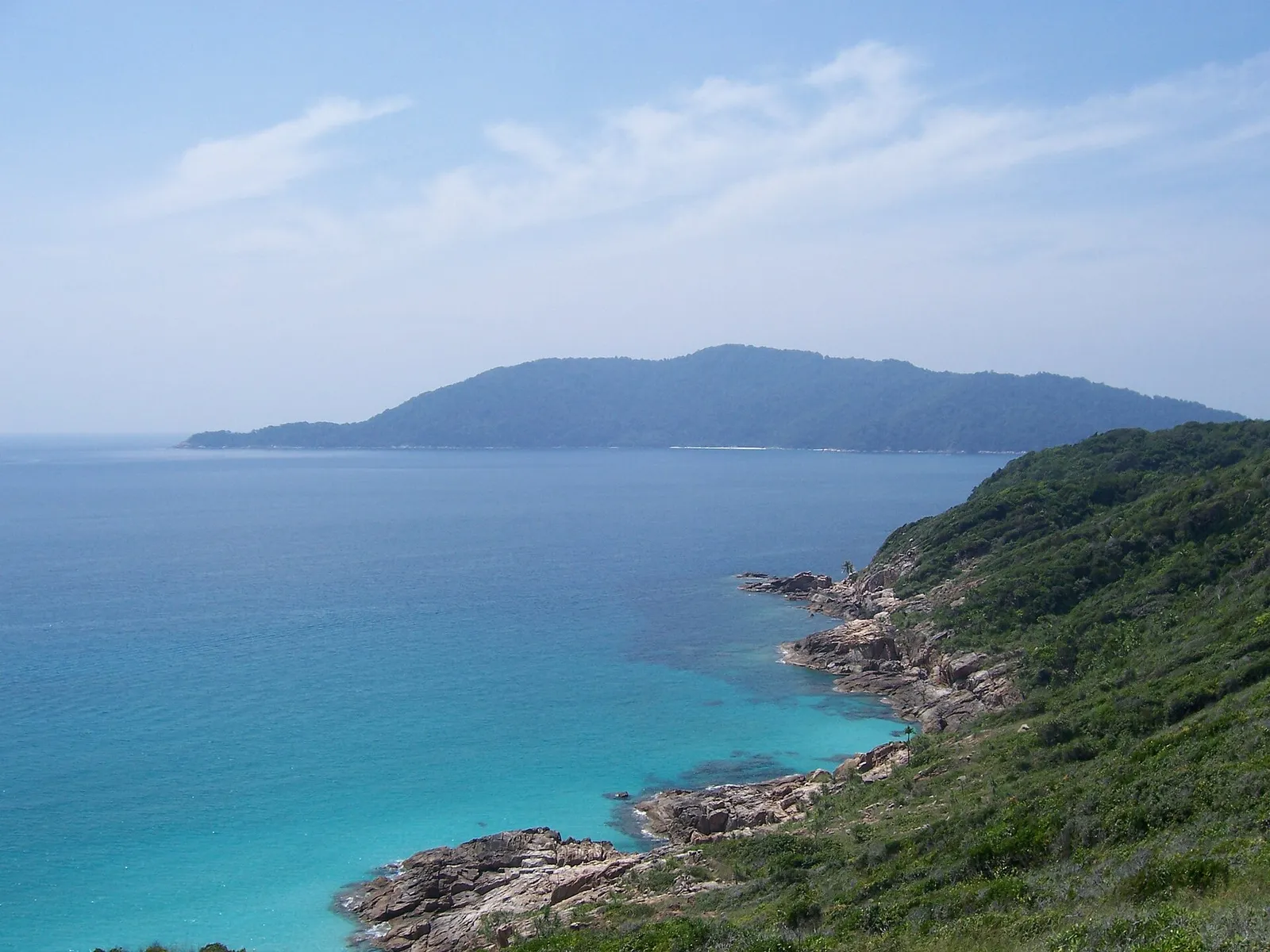 View on Perhentian Besar island, from Perhentian Kecil, Perhentian islands, Malaysia